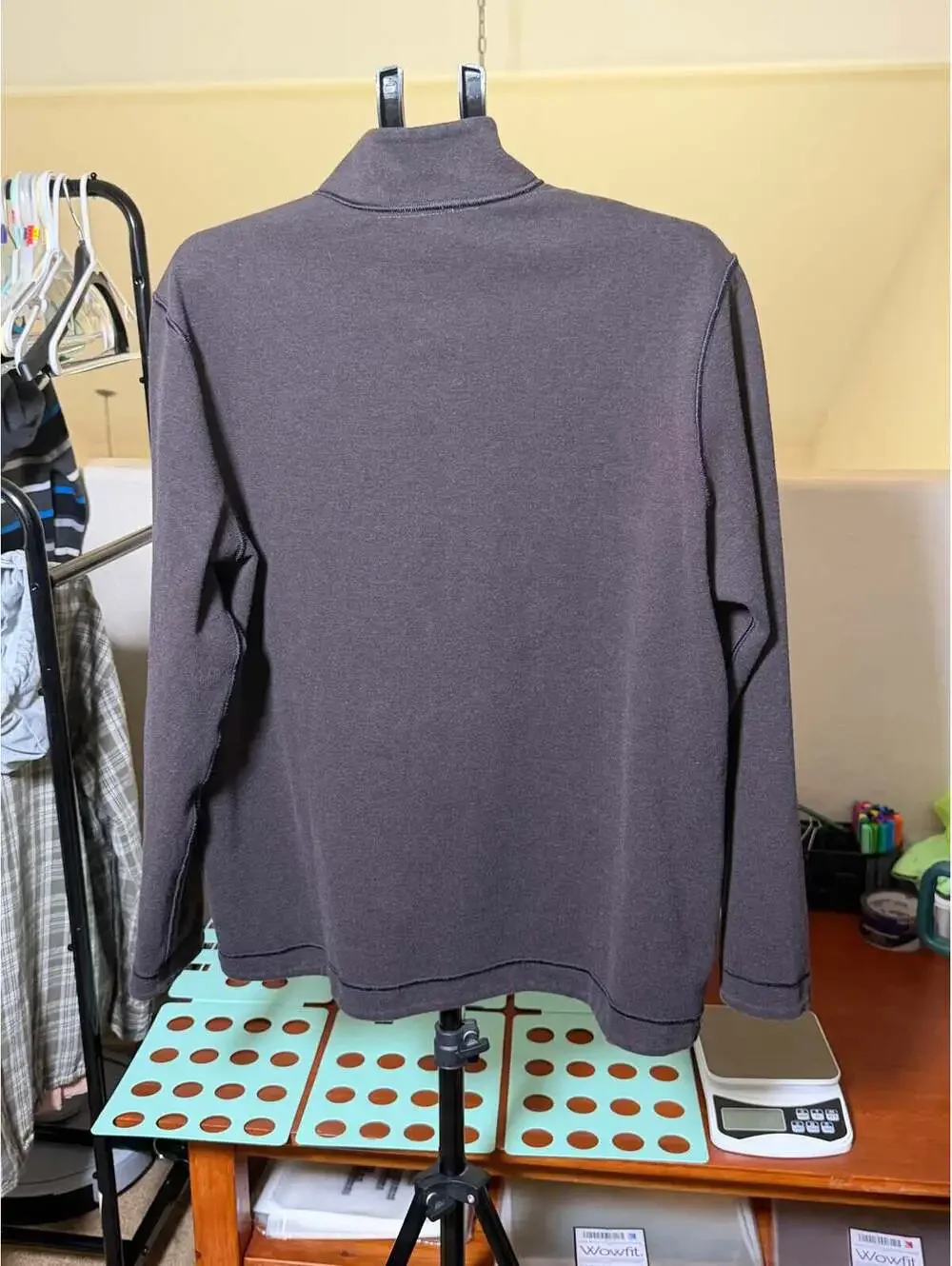 Reversible 1/4 Zip Mock Neck Sweater Mens 2XL Navy Brown